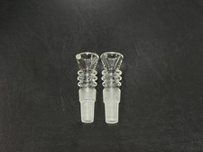 14mm/18mm Male Bowl Adapter – Dual Size 14 & 18mm Glass Water Pipe Accessory picture