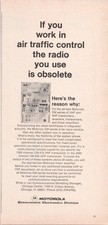 Motorola Vintage Magazine Ad Air Traffic Control Electronics UHF VHF 1967 picture