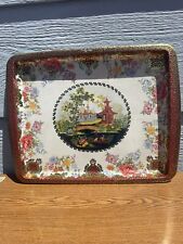 Vintage Oriental Tin Tray, Daher Decorative Ware Made In England picture