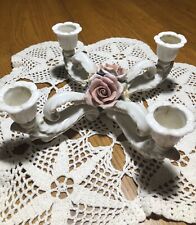 Karl ENS Porcelain Pink Roses 1919-1945 Centerpiece Four 4 Candle Germany picture