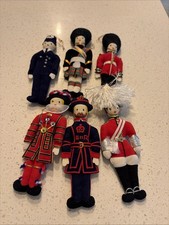 St Nicholas British Rare Embroidered Handmade Ornaments Set Of 6 picture