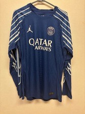 Jordan Paris Saint-Germain Long Sleeve Soccer Shirt Navy Dri-Fit From Japan picture