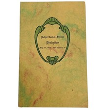 Vintage 1920's Bethel Kentucky Graded School Dedication Program Whaley Grimes picture