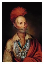 CHIEF BLACK HAWK NATIVE AMERICAN SAUK LEADER PAINTING 4X6 PHOTO picture
