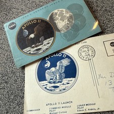 Original Apollo XI (11) Launch Viewing Access Badge/Pass & Holder 1969 NASA 3095 picture
