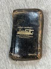 WWII World War 2 Seaman's Identification Wallet US Department Of Commerce Papers picture