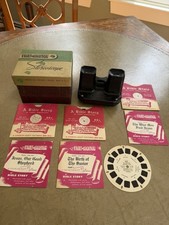 View Master Stereoscope w/box + 3 Bible reels and Yellowstone made in USA Oregon picture