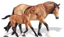 Breyer MEALY BAY DARTMOOR PONY &  LIGHT BAY FOAL Classic Collection RETIRED NIB picture