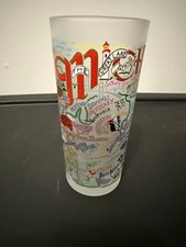 Michigan Map of State Novelty Drinking Cup; Catstudio Brand, Very Good Condition picture
