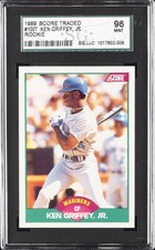 1989 SCORE TRADED ROOKIE #100T KEN GRIFFEY JR. SGC 9 picture