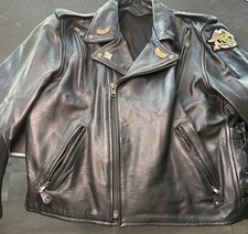 Harley Davidson Men’s Heavy Leather Jacket Size Large Wild Hogs picture