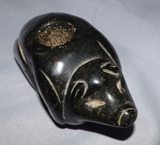 Authentic Prehistoric Racoon Effigy Pipe. Fine. picture