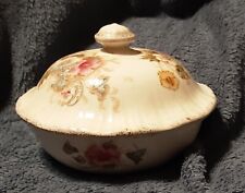 Antique Porcelain Hair Receiver w/Roses, S F & Co England picture