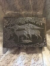 Aluminum Oxidized Deer Storage Jewelry Box picture