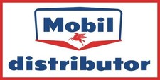 Mobil Oil Co. Distributor - w. Pegasus Dealer Style NEW Sign 9x18