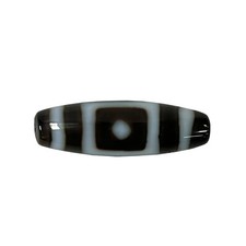 Chinese Handmade Agate Stone Pattern Oval Long Dzi Bead Pendant ws2400 picture