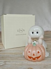 Lenox Bashful Ghost Figurine #826423 Halloween Porcelain Decor Pumpkin picture