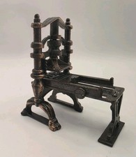 Durham Cast Iron Printing Press Paperweight 1977 Vintage Letterpress Decor USA picture