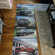 Chevrolet Banner Showroom Dealership 24 in by 68 Huge Vinyl 2026 Silverado Theme picture
