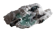 Zeolite (Fluorapophyllite, Chrysocolla, Laumontite, Calcite) picture