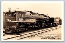 Mallet Type Locomotive No 4126 Southern Pacific. Train Real Photo Postcard. RPPC picture