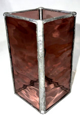 Vintage Purple Glass Votive Candle Holder 4.25