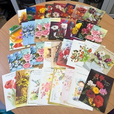 Lot 37 Unused 1970s Vintage Retro Greeting Cards Birthday Get Well Ect. picture