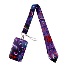 Pokemon Lanyard ID Badge Holder Gengar Keychain Neck Strap Anime Figure Pendant picture