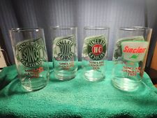 VINTAGE, SINCLAIR GASOLINE THROUGH THE YEARS DRINKING GLASSES SET OF 4 picture