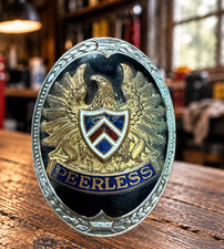 1928 1929 Peerless Radiator Emblem Badge Original Vintage Automobile 2.25