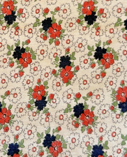 1930-1940s feedsack fabric piece 9x11