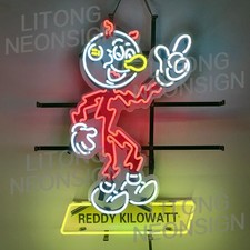 US STOCK Reddy Kilowatt Garage Open Neon Sign 24