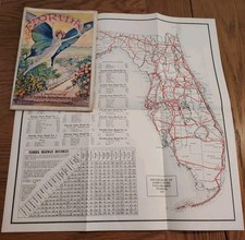 FLORIDA ART DECO 1929 TRAVEL FOLD-OUT MAP PHOTOS Dept Agriculture Immigration picture