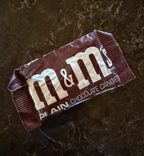 1979 Vintage Plain M&M's Chocolate Candy Snack Size Package Bag Mars UNOPENED picture
