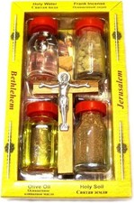Home Blessing Kit of holy oil water INCENSE Cross from Holy Land Jerusalem bless picture