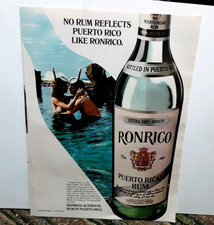 1979 Ronrico Puerto Rican Rum Man Woman Scuba Gear Original Print Ad vintage 70s picture