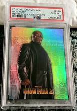 2012 UD AVENGERS ASSEMBLE HEROES/VILLAINS EVOLVE #E-40 NICK FURY PSA 10 GEM MINT picture