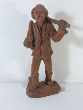 Amazing Hand Carved Wood Woodsman Figurine Folk Art 8