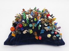 Collection of 100+ Vintage Hand Blown Glass Pins: Animals, Insects, Objects, + picture
