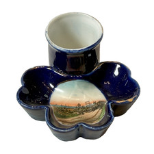 ROCHESTER - ONTARIO BEACH NY NEW YORK ANTIQUE Souvenir China TRINKET CANDLE picture
