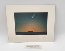 1997 Comet Hale-Bopp Over Stonehenge Photo Print 8.5x11 Vintage Astronomy picture