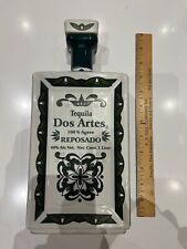 RARE GREEN Tequila Dos Artes Reposado Agave Ceramic Empty Bottle picture