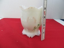 250.  Vintage Antique Dithridge Versailles Pressed Milk Glass Spoon Holder #195 picture
