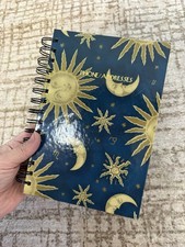 Vintage Y2K Celestial Sun Moon Star Address Journal  Tri-Coastal Design 2001 picture