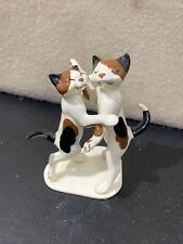Retired Hagen Renaker Smiling Dancing Cats on Base | Delicate | Excellent 2-1/2” picture
