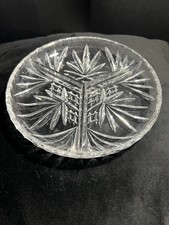 Vintage Lead Crystal Divided Dish picture