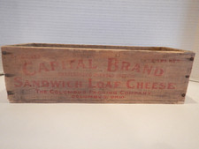Vintage Wood Capital Brand Cheese Box Columbus Ohio Sandwich Loaf Cheese picture