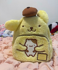 New w Tags Loungefly Sanrio Pompompurin Plush Mini Backpack, Yellow/Brown picture