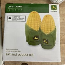 John Deere Collection Ears of Corn Salt & Pepper Shakers Stoneware 2014, New picture