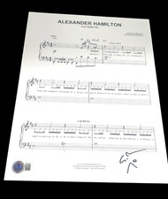 LIN MANUEL MIRANDA SIGNED AUTOGRAPH HAMILTON MY SHOT BECKETT BAS COA AUTO X3 picture
